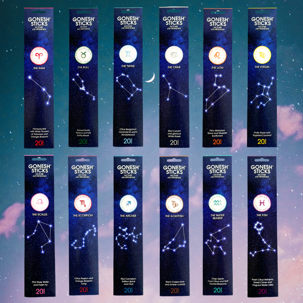 NEW! GONESH Zodiac Incense Collection!