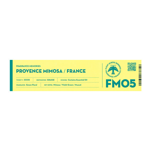 FRAGRANCE MEMORIES - FM 05 Provence Mimosa / France 15 sticks (Mimosa, Violet Green, Muscat)