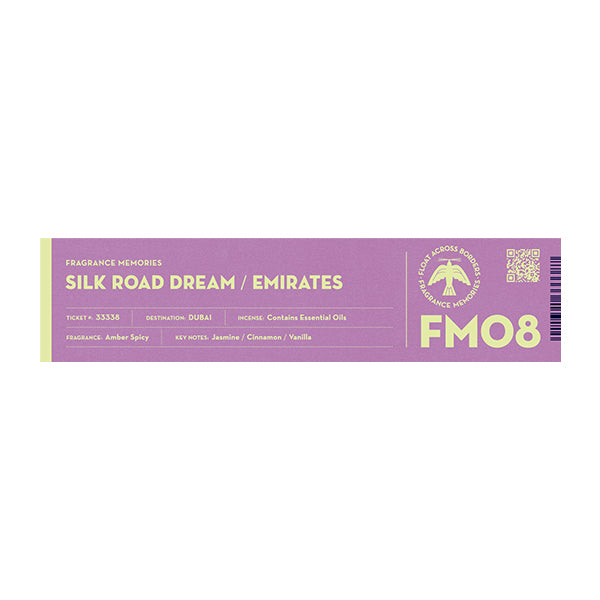 FRAGRANCE MEMORIES - FM 08 Silk Road Dream / Emirates 15 sticks (Jasmine, Cinnamon, Vanilla)