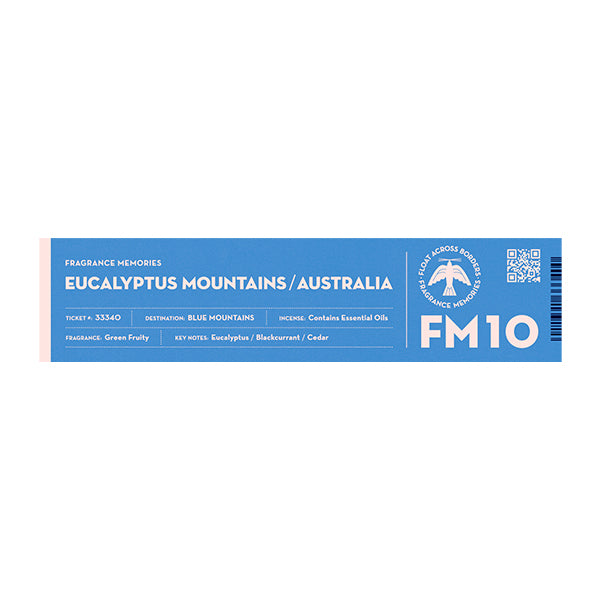 FRAGRANCE MEMORIES - FM 10 Eucalyptus Mountains / Australia 15 sticks (Eucalyptus, Blackcurrant, Cedar)