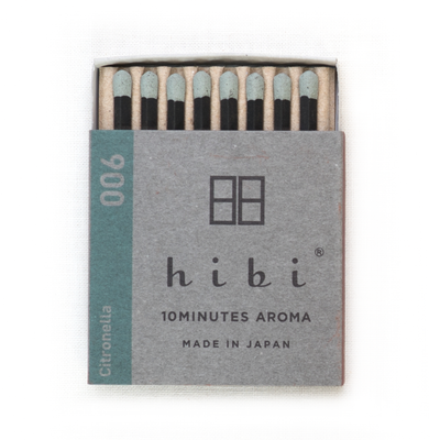 HIBI 8 Incense Matches - Citronella