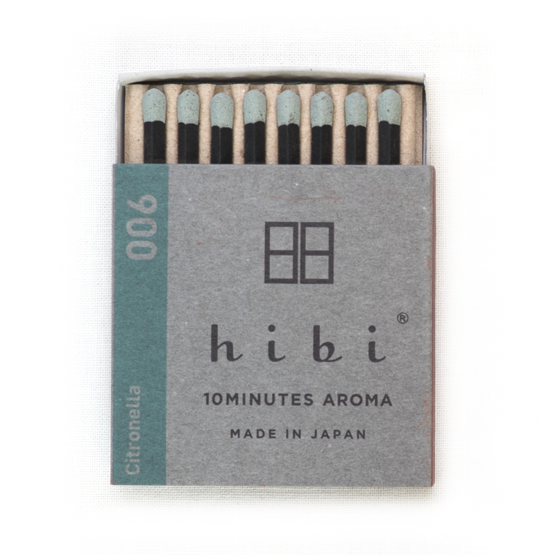 HIBI 8 Incense Matches - Citronella