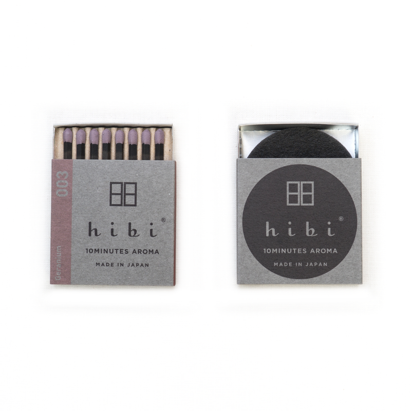 HIBI 8 Incense Matches - Geranium