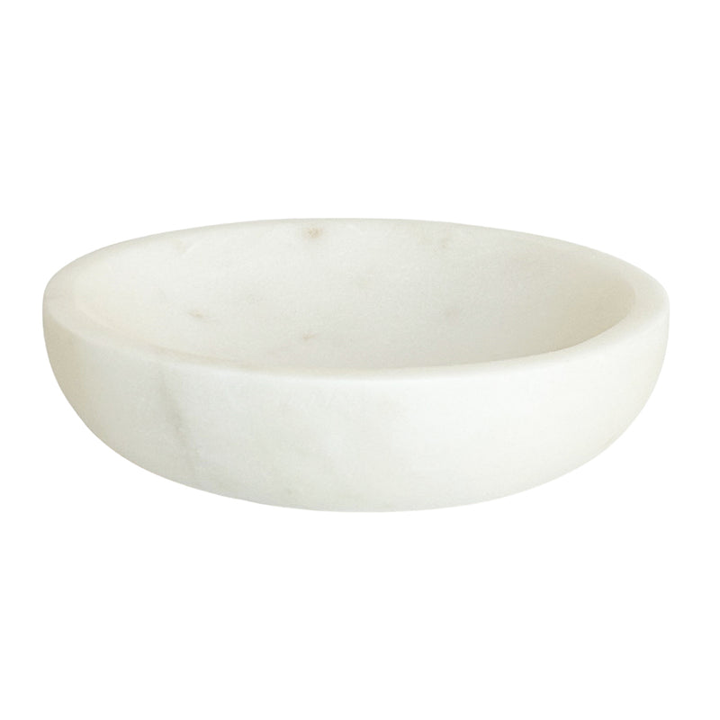 Round White Marble Bowl